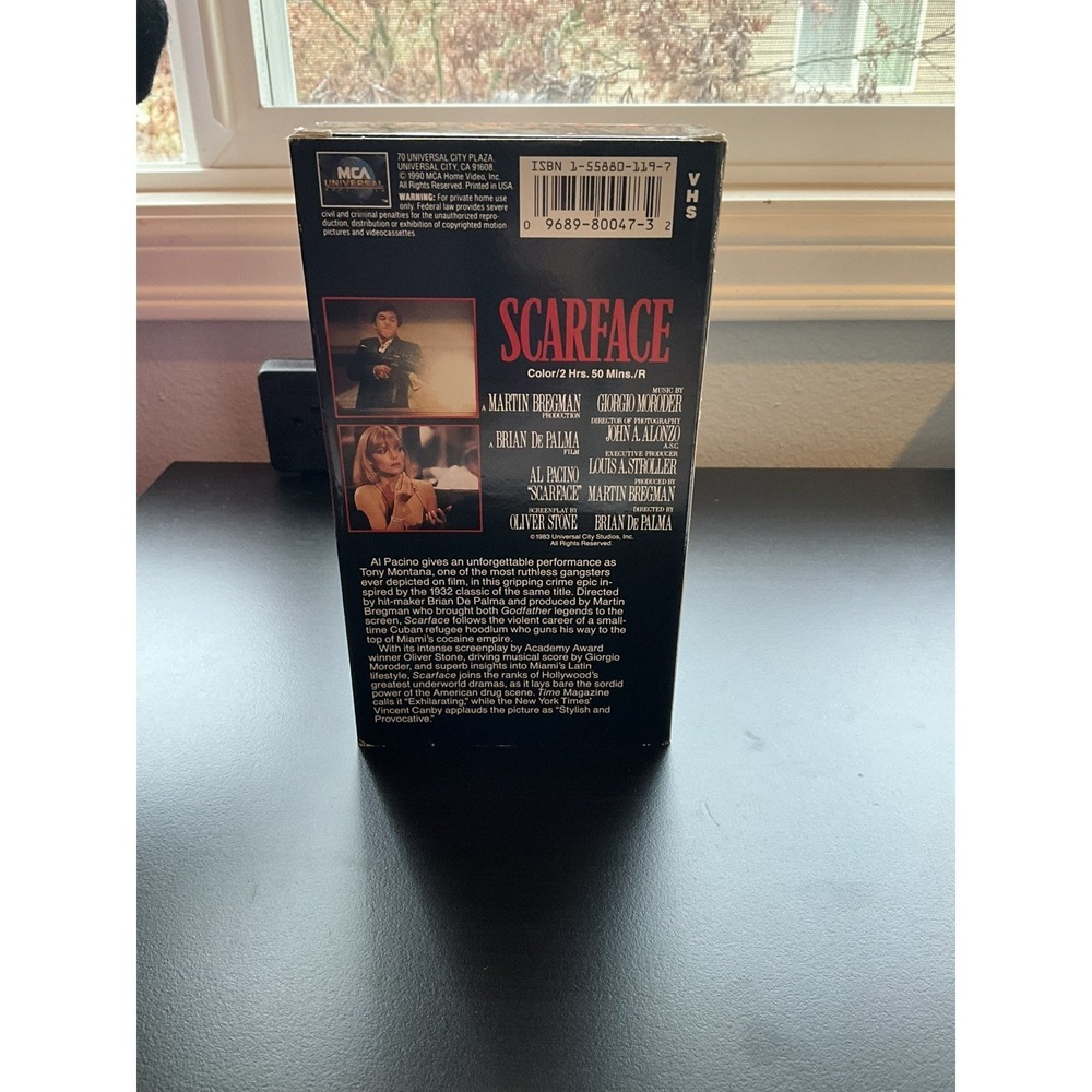 Scarface (VHS, 1990, 2-Tape Set) Al Pacino, Michelle Pfeiffer - Picture 4 of 4
